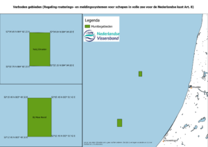 Verboden gebieden (Regeling routerings- en meldingssystemen voor schepen in volle zee voor de Nederlandse kust Art. 8)